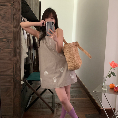 FEEL BLESSED-夏上新小众设计师品牌亚麻棉贴布蕾丝绣花TL616123