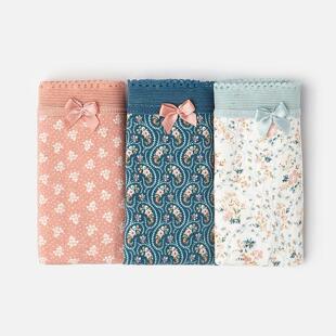 oysho内裤碎花盒装三条装