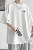 已注册/夏季白色印花简约短袖T恤男宽松体恤打底衫DT5284/P25，男装T恤，电商B316