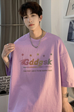 已注册/夏季港风印花星星短袖T恤男宽松打底衫体恤DT3360/P25，男装T恤，电商B316