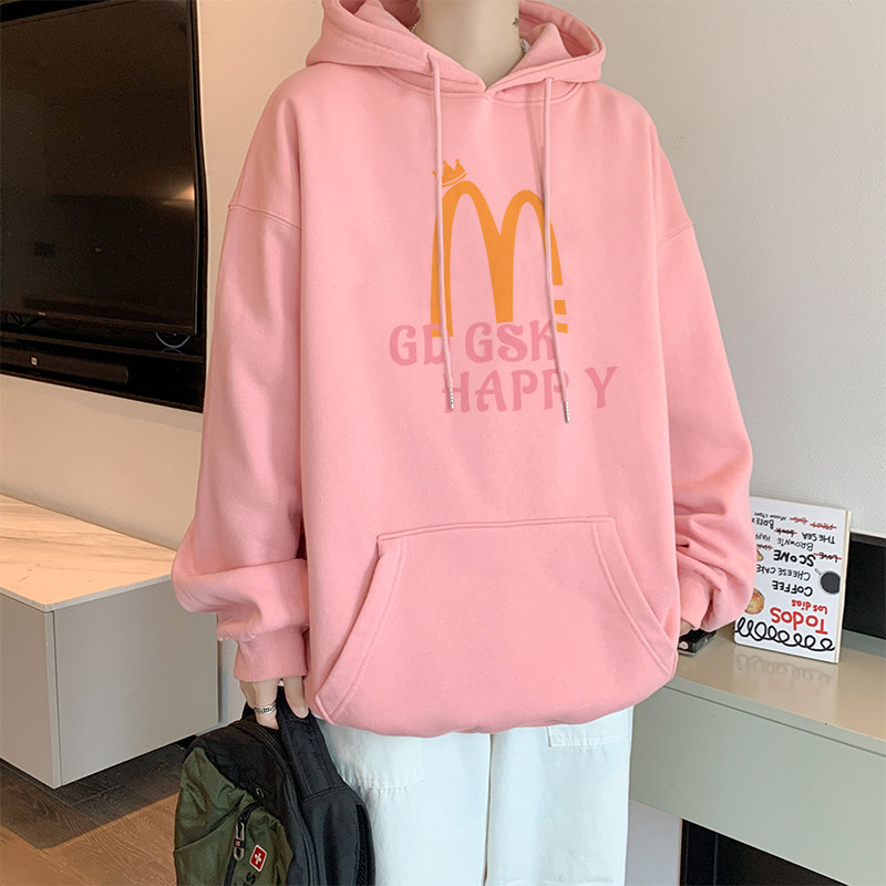 已注册/秋季港风宽松连帽卫衣男生印花重磅外套WY9186/P45加绒P50,男装卫衣,电商B316