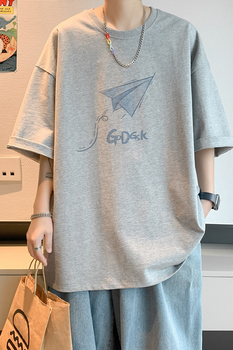 已注册/夏季卡通可爱印花短袖T恤男大码体恤打底衫DT2035/P25,男装T恤,电商B316