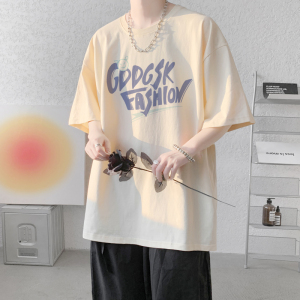 已注册/夏季圆领港风印花大码短袖T恤男体恤打底衫DT6838/P25图片