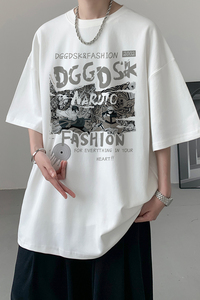 已注册/夏季白色潮牌流行短袖T恤男大码体恤打底衫DT3997/P25图片