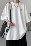 已注册/夏季白色简约印花短袖T恤男大码体恤打底衫DT6151/P25，男装T恤，电商B316