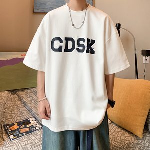 已注册/夏季圆领港风纯棉短袖T恤男情侣体恤打底衫DT5336/P25图片