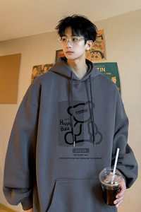 已注册/秋新宽松连帽卫衣男落肩大码打底衫WY9296/P45加绒P50图片