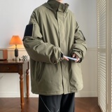 冬季防水冲锋衣男生棉服外套宽松棉袄连帽棉衣JK8768/P100棉P120，男装棉衣，电商B316