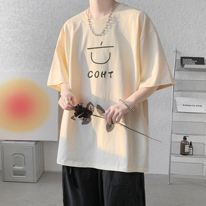已注册/重磅新男生夏季印花短袖T恤打底衫宽松体恤DT3555/P25图片