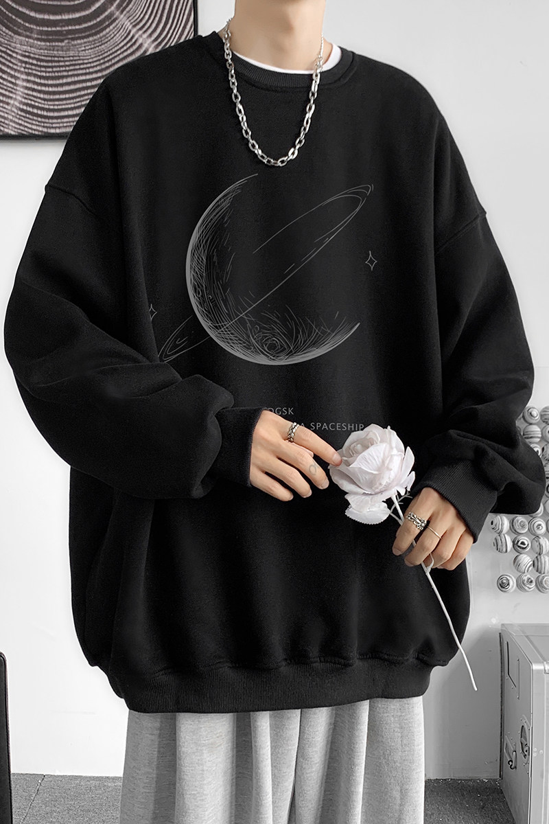已注册/春季新印花圆领卫衣男情侣大码外套WY1238/P35加绒P40,男装卫衣,电商B316