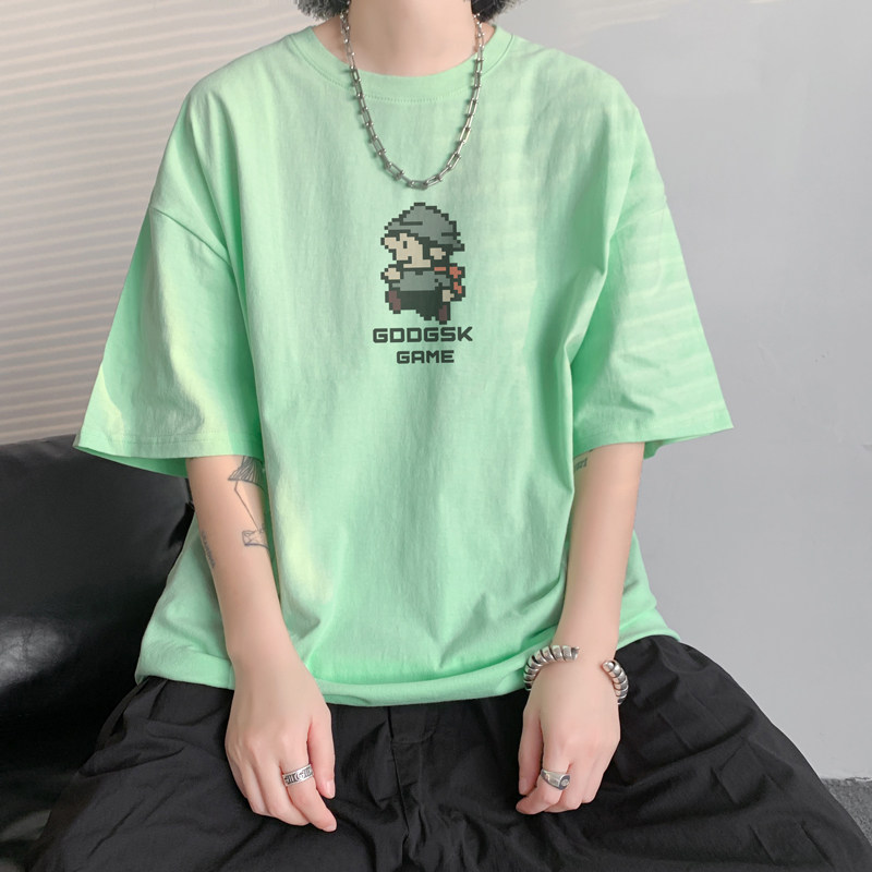 已注册/夏季纯棉通勤风短袖T恤男生宽松体恤打底衫DT7723/P25,男装T恤,电商B316