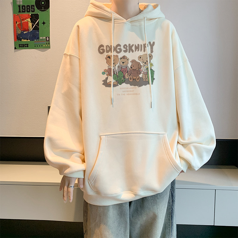 已注册/秋季高街潮流加厚卫衣男生宽松连帽外套WY9419/P45加绒P50,男装卫衣,电商B316
