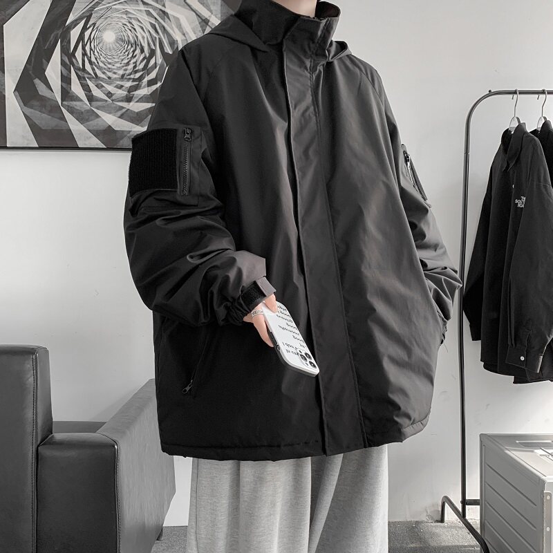 冬季新防水魔术贴棉袄男羽绒棉衣服加厚大码外套MY3368/P120,男装棉衣,电商B316