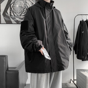 冬季新防水魔术贴棉袄男羽绒棉衣服加厚大码外套MY3368/P120图片