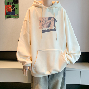 已注册/秋冬美式重磅连帽卫衣男休闲宽松打底衫WY9175/P45加绒P50图片