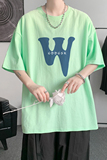 wassuphappy夏季t恤短袖男港风重磅宽松纯棉上衣青少年潮牌体恤，男装T恤，电商B316