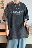 水洗重磅新款夏季潮牌休闲短袖T恤男生宽松打底衫体恤DT7819/P35，男装T恤，电商B316