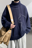 已注册/冬季ins韩版高领毛衣翻领打底衫男宽松情侣上衣MY9503/P45，男装针织衫/毛衣，电商B316