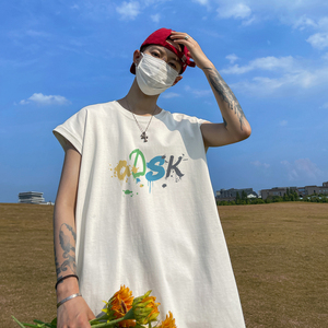 已注册/夏季黑色文艺潮牌背心男生宽松坎肩打底衫 BX4030/P25图片