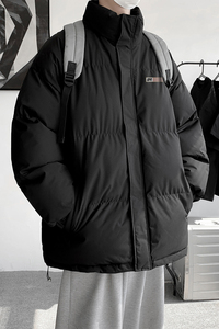 高街帅气羽绒棉服冬季青年宽松立领外套男潮保暖面包服MF9573/P90图片
