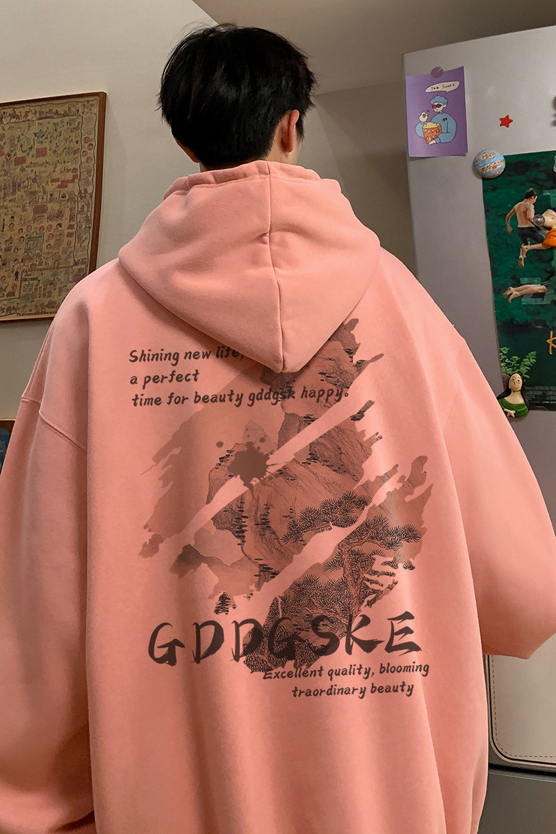 已注册/华棉秋季潮连帽卫衣男生大码休闲外套打底衫WY9221/P50,男装卫衣,电商B316