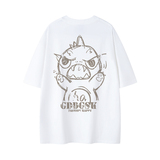 已注册/夏季卡通暗黑风短袖T恤男生大码体恤打底衫DT8990/P25，男装T恤，电商B316