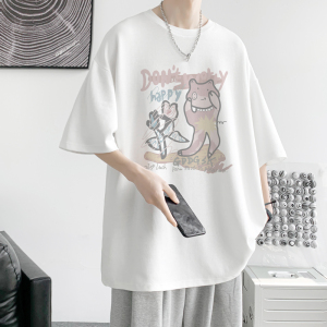 已注册/夏季港风青少年短袖T恤男生大码体恤打底衫DT4104/P25,男生夏季大码穿搭图片