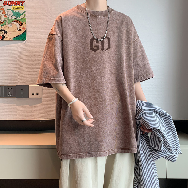 水洗重磅新款夏季简约日系短袖T恤男生半袖打底衫体恤DT2650/P35,男装T恤,电商B316