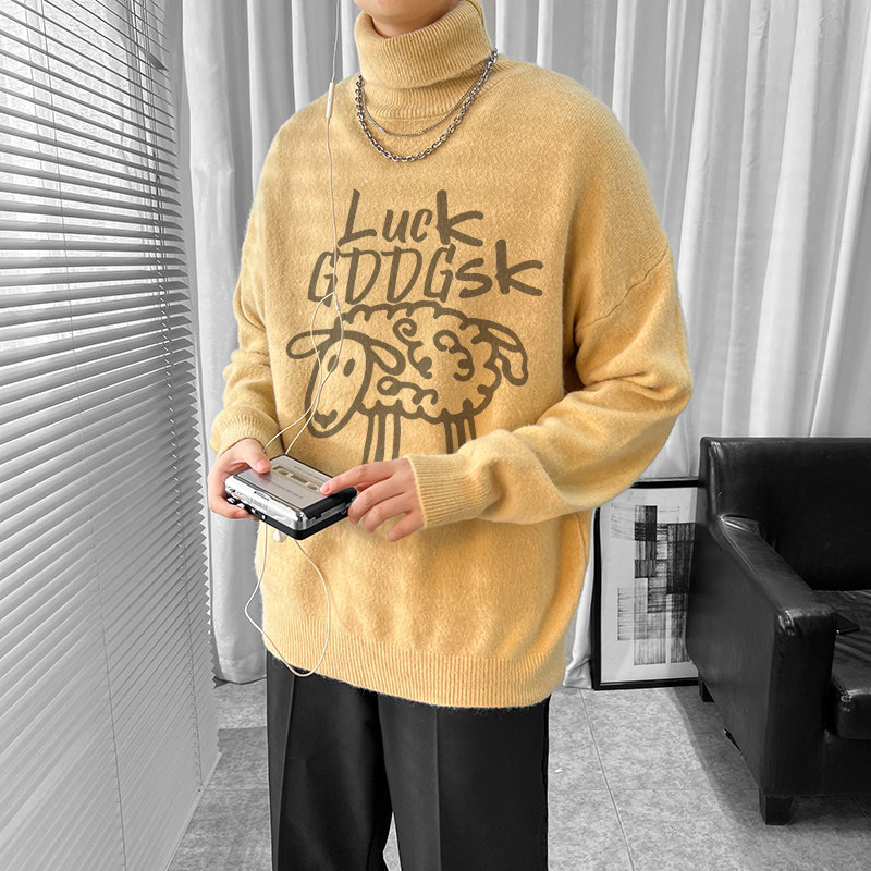 已注册/冬季美式高领毛衣男生潮牌情侣针织衫大码外套MY1164/P45,男装针织衫/毛衣,电商B316
