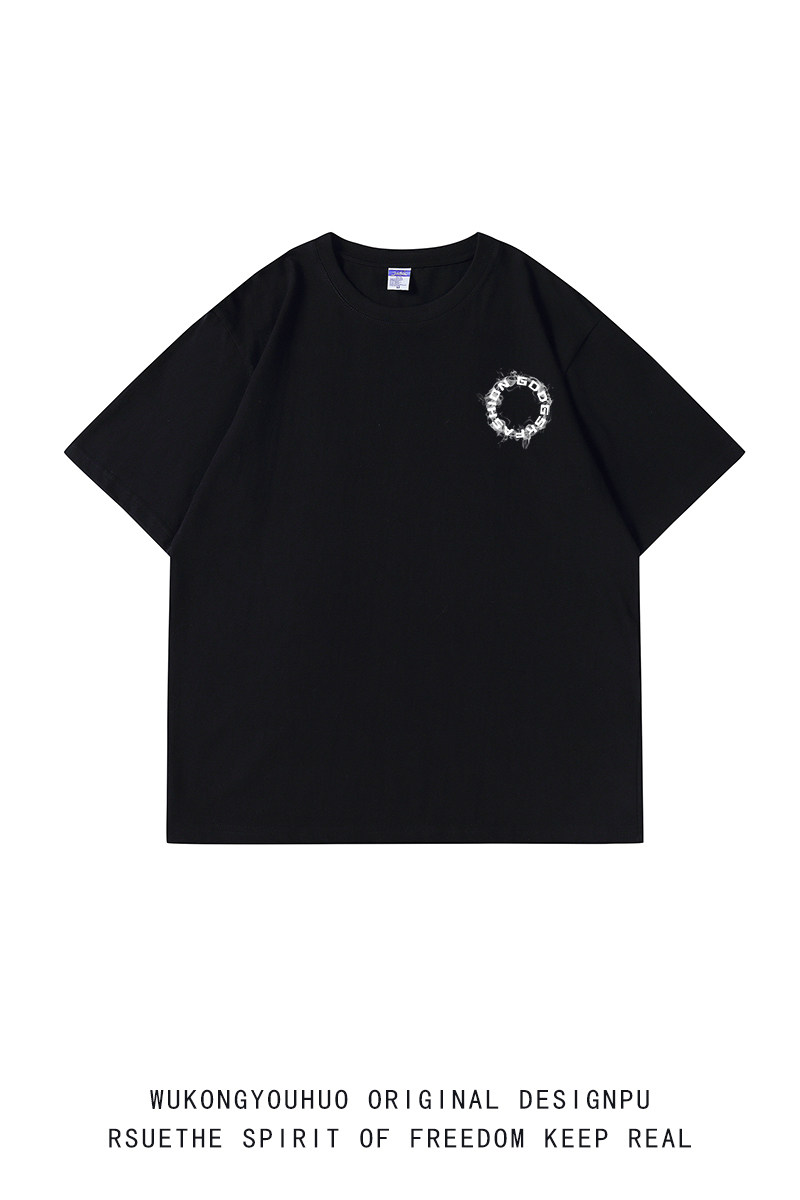 已注册/夏季港风休闲情侣短袖T恤男宽松体恤打底衫DT9819/P25,男装T恤,电商B316