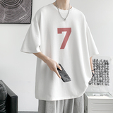 已注册/夏季卡其色数字印花短袖T恤男生打底衫体恤DT0376/P25，男装T恤，电商B316