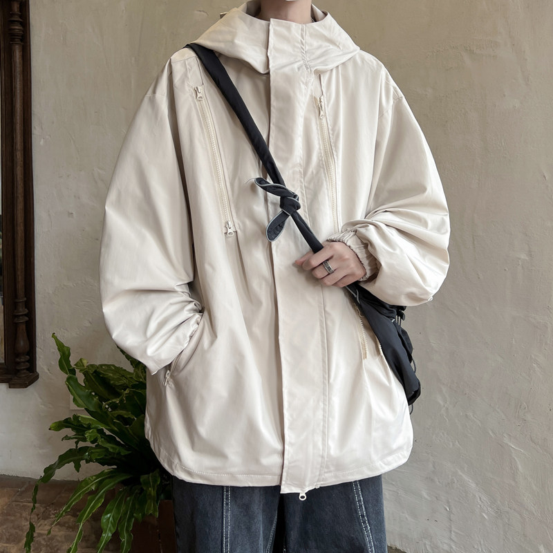 wassuphappy黑武士潮牌桑延冲锋衣外套男款秋冬季机能风工装夹克,男装夹克,电商B316