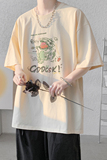 已注册/夏季怪兽印花短袖T恤男大码复古体恤打底衫DT9906/P25，男装T恤，电商B316