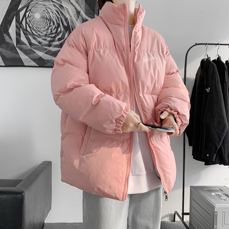 已注册/粉红色冬季立领羽绒棉服男加厚棉服袄大码外套MY3598/P88,男装棉衣,电商B316