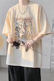 已注册/夏季趣味卡通印花短袖T恤男大码体恤打底衫DT4104/P25，男装T恤，电商B316