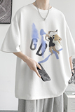 已注册/夏季丘比特印花短袖T恤男生宽松体恤打底衫DT3757/P25，男装T恤，电商B316
