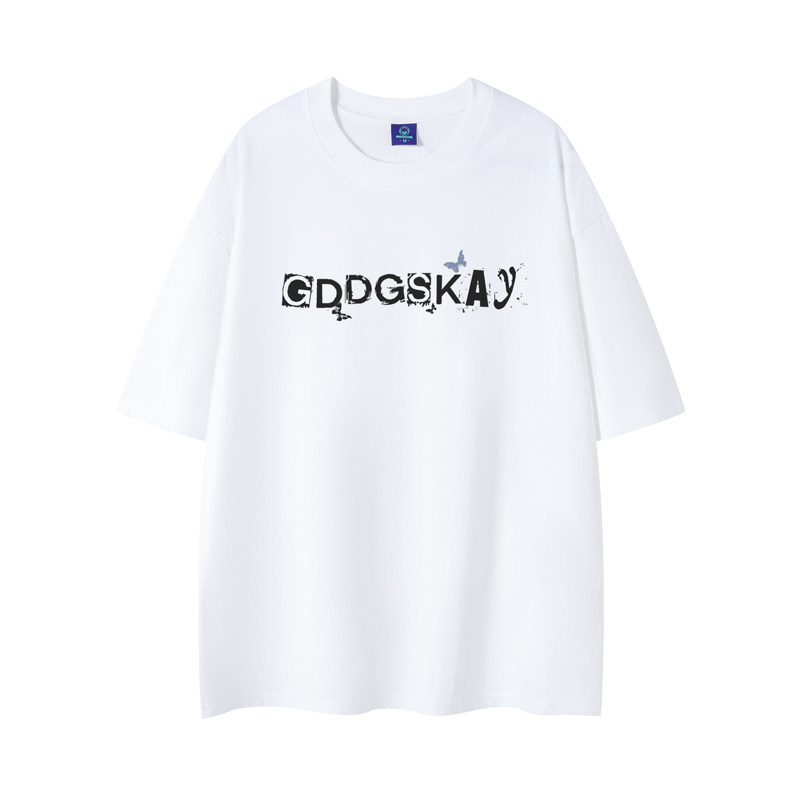 已注册/夏季外景纯棉欧美流行短袖T恤男宽松圆领体恤衫DT9670/P25,男装T恤,电商B316