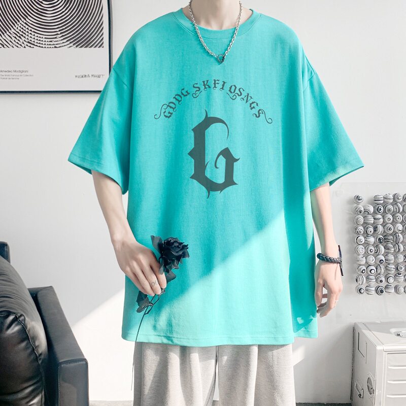 已注册/夏季美式潮牌印花短袖T恤男大码半袖体恤打底衫DT1123/P25,男装T恤,电商B316