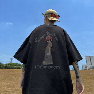 已注册/夏季黑色美式短袖T恤男大码圆领体恤打底衫DT0969/P25