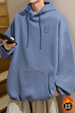 已注册/秋季港风大码连帽卫衣男潮宽松上衣青年WY9394/P45加绒P50，男装卫衣，电商B316