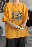 已注册/夏季休闲大码宽松短袖T恤男港风体恤打底衫DT8846/P25，男装T恤，电商B316