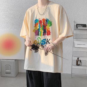 已注册/重磅新夏季白色印花短袖T恤打底衫潮牌体恤DT3111/P25