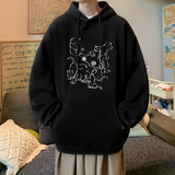 已注册/秋季时尚宽松休闲连帽衫卫衣男落肩外套WY9326/P45加绒P50，男装卫衣，电商B316