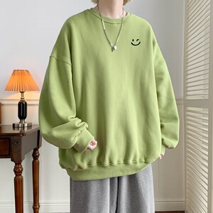 已注册/秋季苹果青色圆领印花卫衣男生打底衫情侣外套WY55733/P35图片