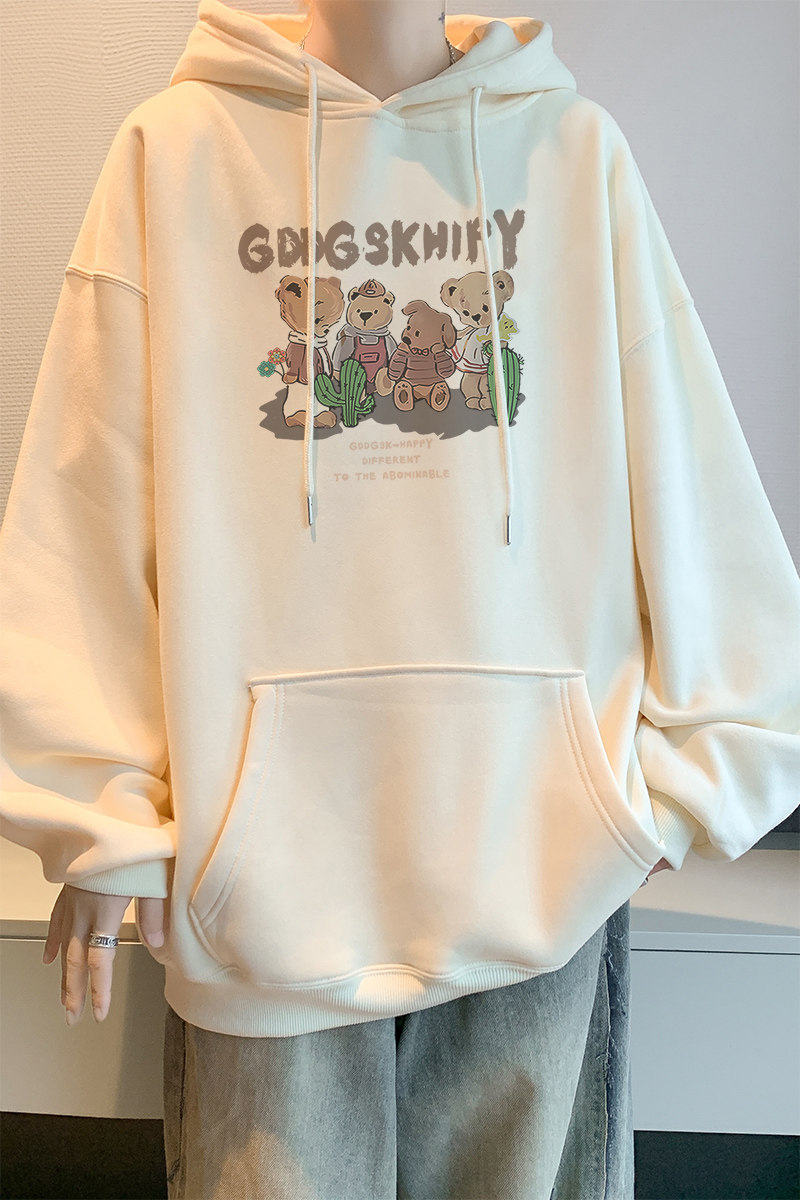 已注册/秋季美式重磅印花卫衣男生宽松连帽外套WY9419/P45加绒P50,男装卫衣,电商B316