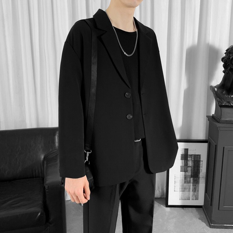 2025秋季新款港风ins西装外套男大码西服80-250斤可穿XZ4388/P85,男装西服,电商B316