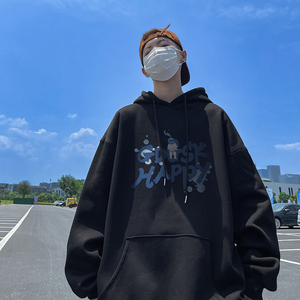 已注册/秋季新情侣印花连帽卫衣男女生大码打底衫 WY0616/P50图片
