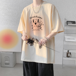已注册/夏季日系可爱风短袖T恤男生大码体恤打底衫DT6404/P25