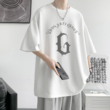 已注册/夏季新白色印花短袖T恤情侣宽松体恤打底衫DT3218/P25，男装T恤，电商B316