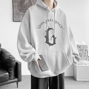已注册/12色秋季印花连帽卫衣男长袖T恤外套大码打底衫WY8823/P45图片